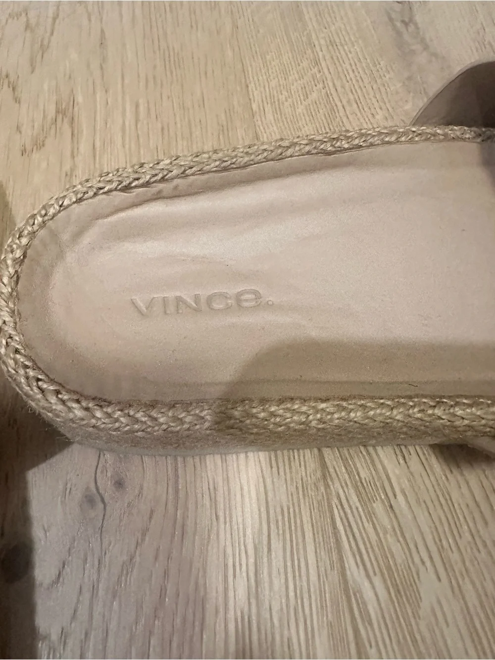 Vince Tan Suede Espadrille Slide with Tortoiseshell Buckle